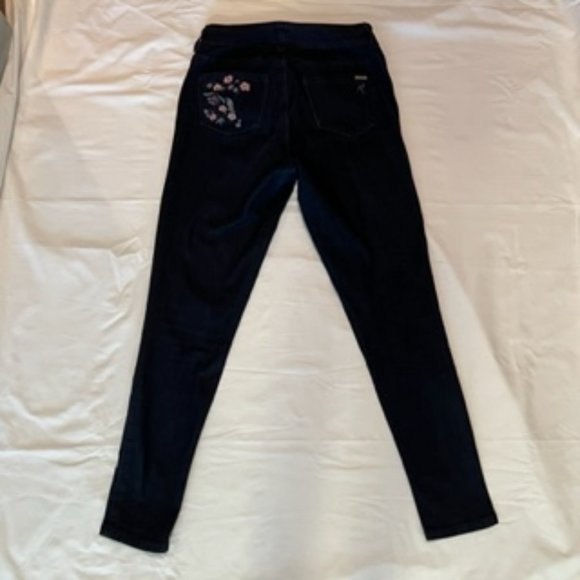 Melissa McCarthy Seven Skinny Blue Jeans Embroidery Size 4 Slimming Silhouette - Picture 5 of 12